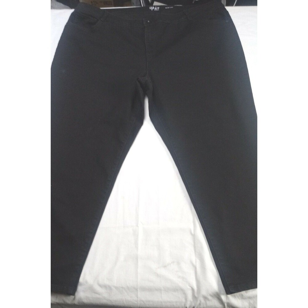 Style &Co Womens Black Skinny Leg Denim Pants Size 26WP 5 pockets